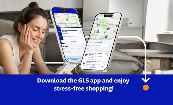 Women looking at GLS app enjoying stress free shopping